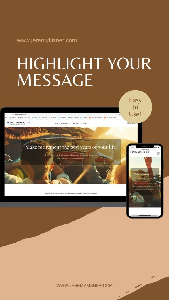 Website proposal for Jeremy Kisner